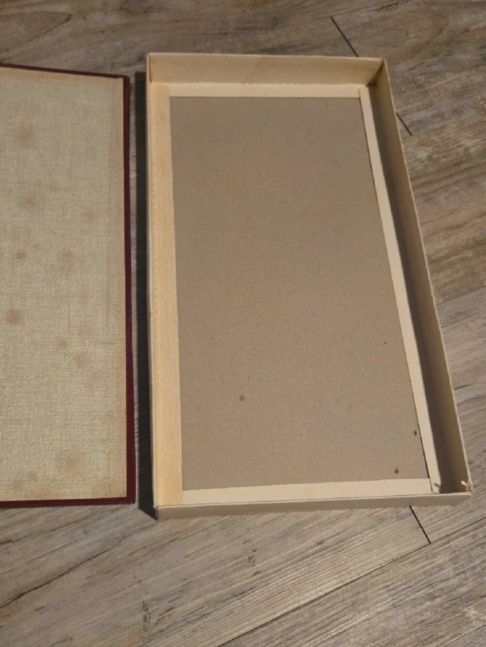Vintage Postcard Album In Wine Red